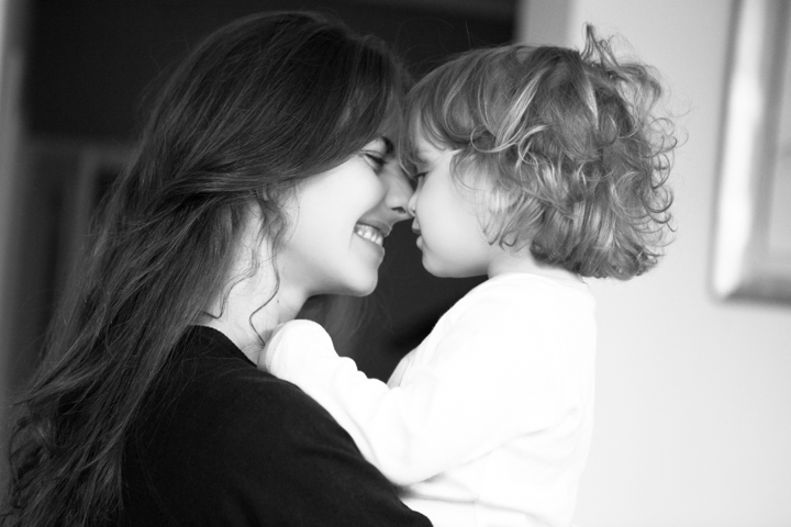 Mother and child sharing a tender moment