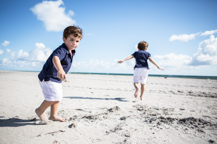 Children playing at the beach