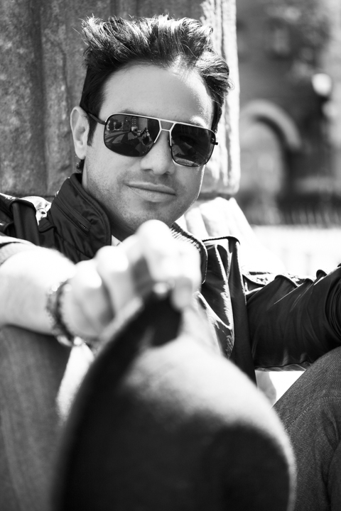 Black and white portrait of a man