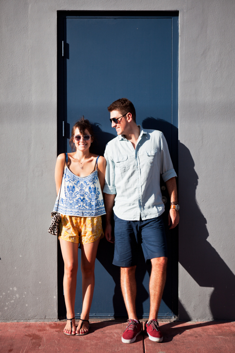 Couple standing in a doorway
